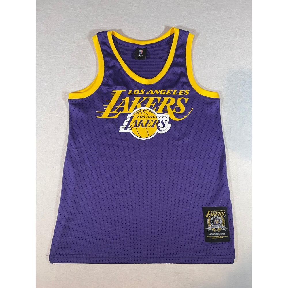 NBA LA Lakers Purple Gold Mesh Basketball Jersey Small Western Conference